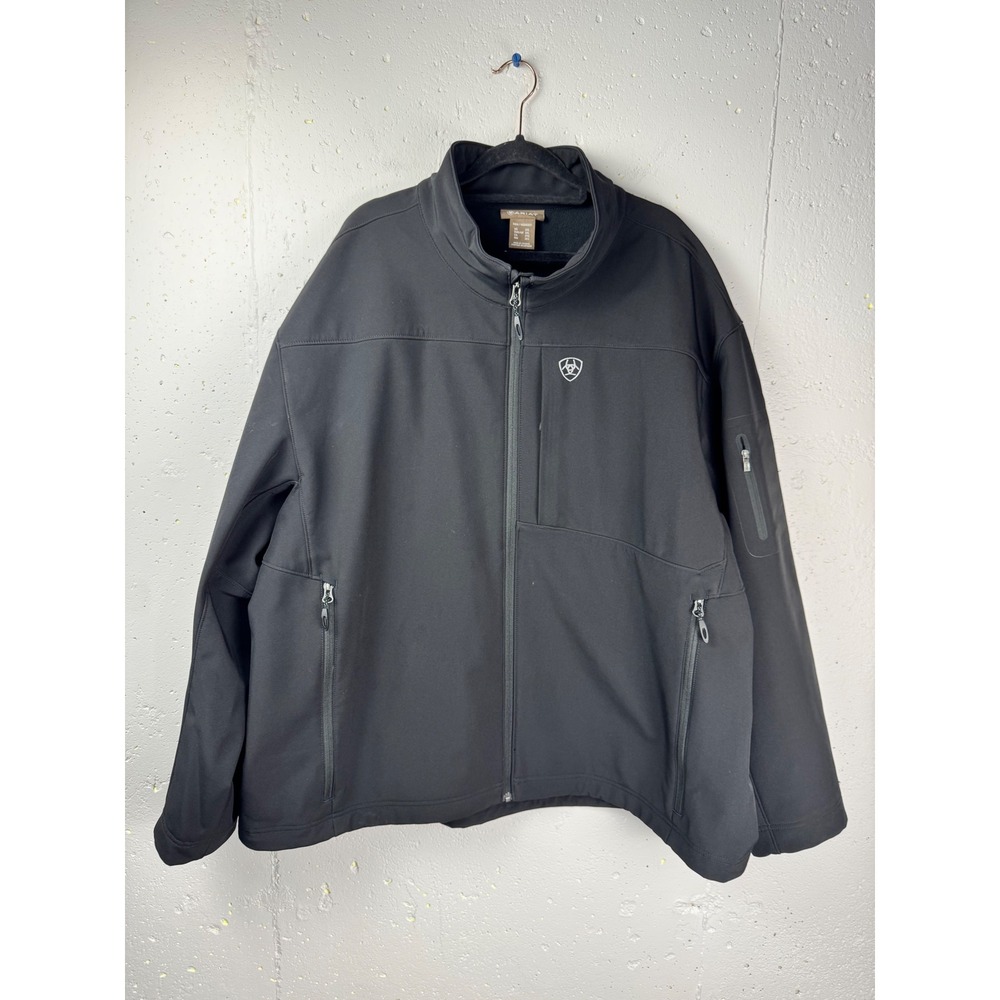 Ariat Vernon 2.0 Softshell Jacket Mens 3XL Black Wind Water Resistant 10023329 - Picture 4 of 15
